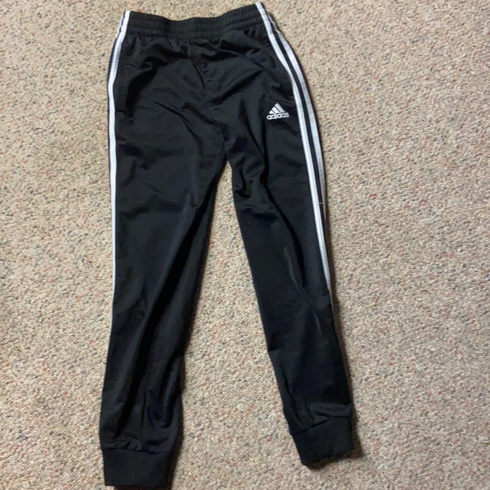 Boys black adidas sweatpants